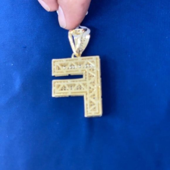 Initial F Charm | Final Sale | Made By Mary Icy Gold Initial \'F\' Charm